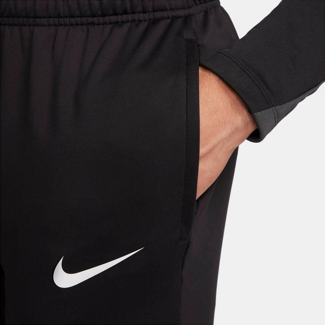 [angle] view of Men's Nike Strike Dri-FIT Soccer Pants in Black/Black/Anthracite/White Click to zoom