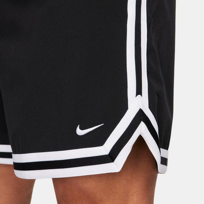 [angle] view of Men's Nike Dri-FIT DNA UV Woven 6" Basketball Shorts in Black/White/White Click to zoom
