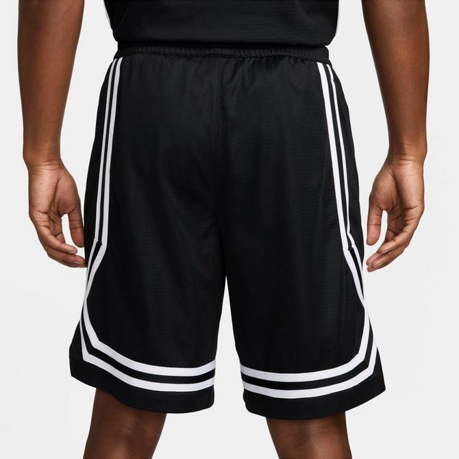 [angle] view of Men's Nike DNA Crossover Dri-FIT 8" Basketball Shorts in Black/White Click to zoom