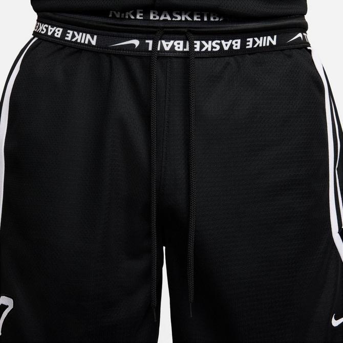 [angle] view of Men's Nike DNA Crossover Dri-FIT 8" Basketball Shorts in Black/White Click to zoom
