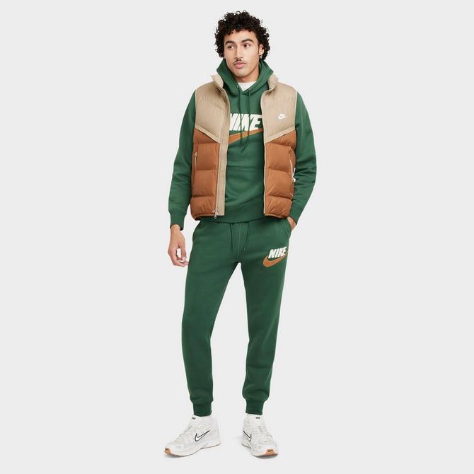 [angle] view of Men's Nike Club Fleece Chenille Futura Jogger Pants in Fir/Fir Click to zoom