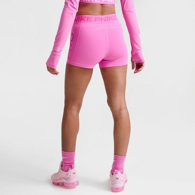 Pink biker shorts discount nike