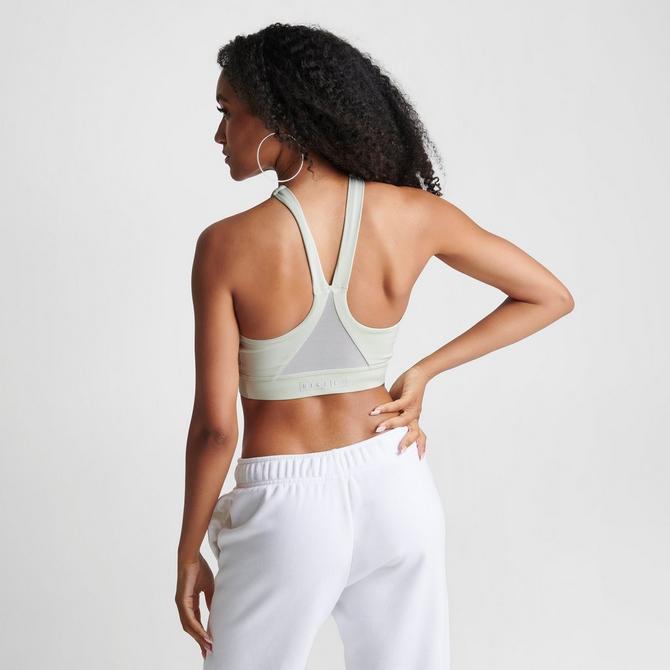 Nike Swoosh Women's Medium Impact Padded Sports Bra White Size S for sale  online
