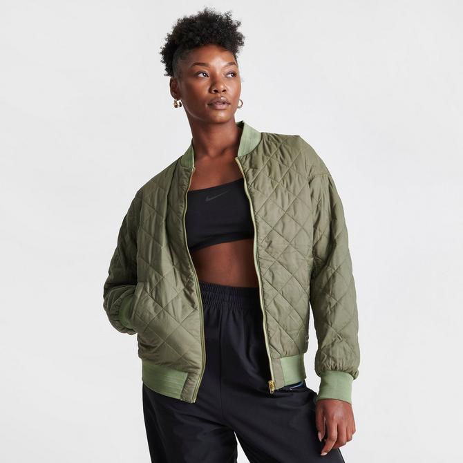 Nike olive best sale bomber jacket