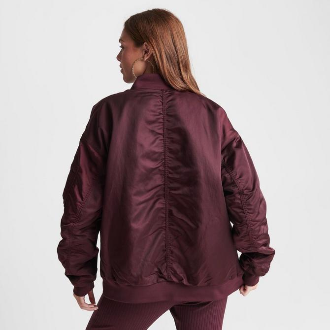 Reversible Bomber Jacket - Burgundy and Black