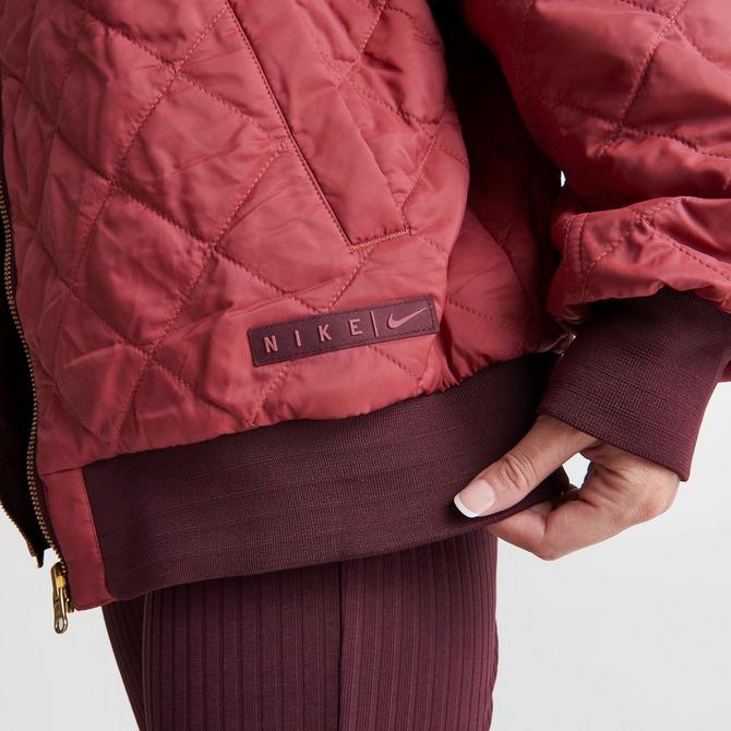 Reversible Bomber Jacket - Burgundy and Black