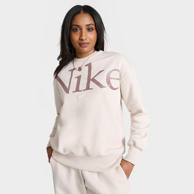 Nike Women's Graphic Logo Sportswear Loose Fit Tri-Blend Pullover