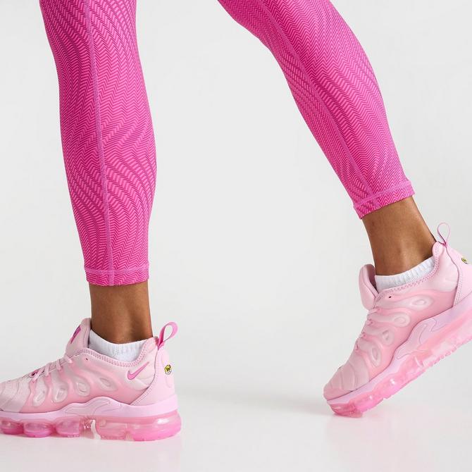 Nike Training One High Shine mid rise leggings in dark pink