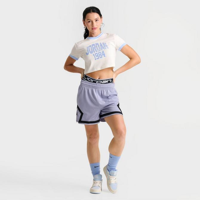 [angle] view of Women's Jordan Sport 4" Diamond Basketball Shorts Click to zoom