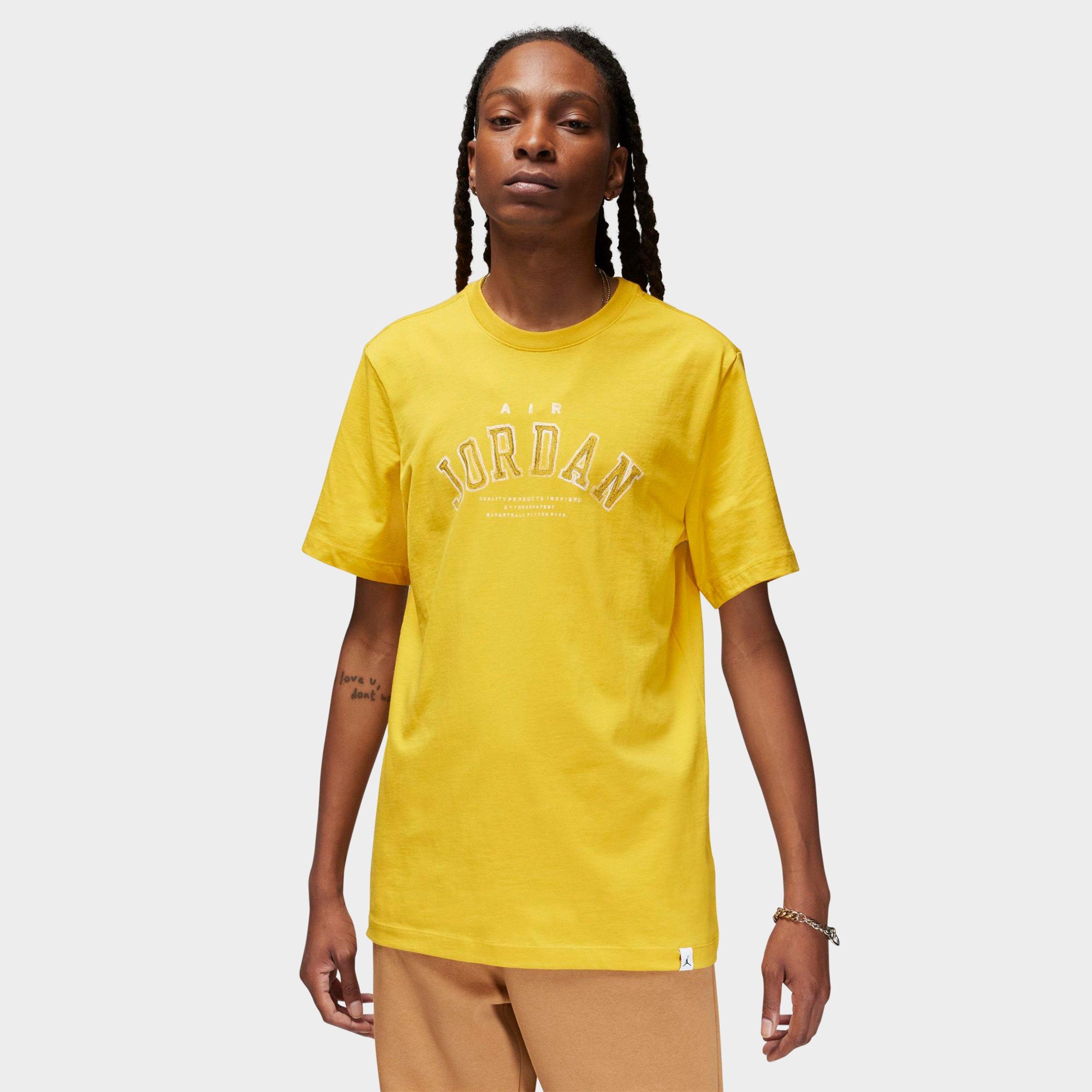 Black and yellow store graphic tee mens