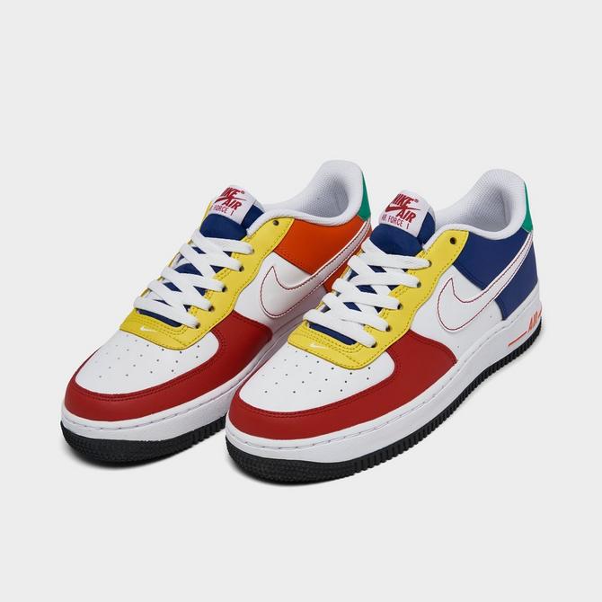 nike big kids air force 1 low lv8 bg university red white deep royal blue