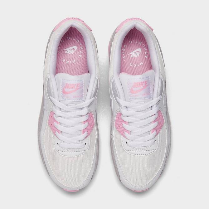 Nike air max 90 white cheap and pink womens