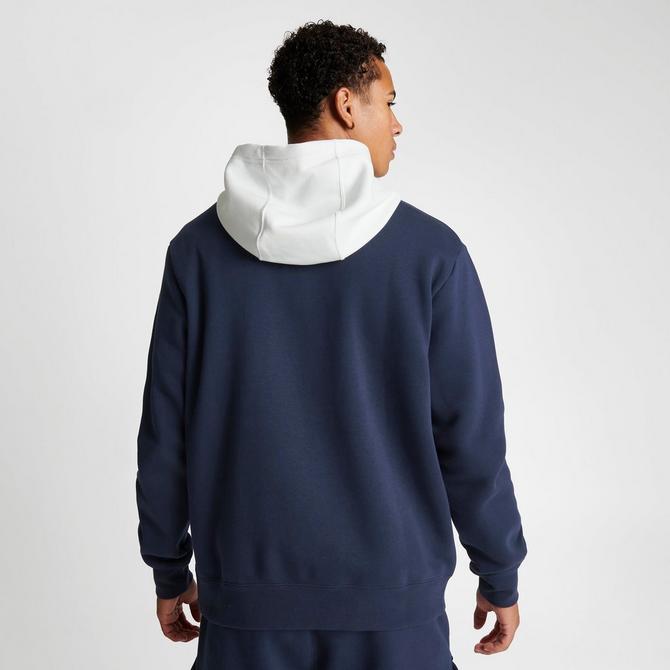 Nike Swoosh Fleece Hoodie Sweatshirt in Blue