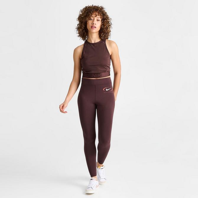 Nike Womens Pro Warm Leggings Burgundy XS