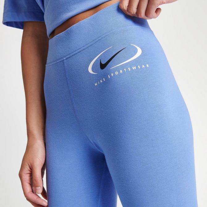 Nike Pro Warm Legging In Blue Ink Stripe
