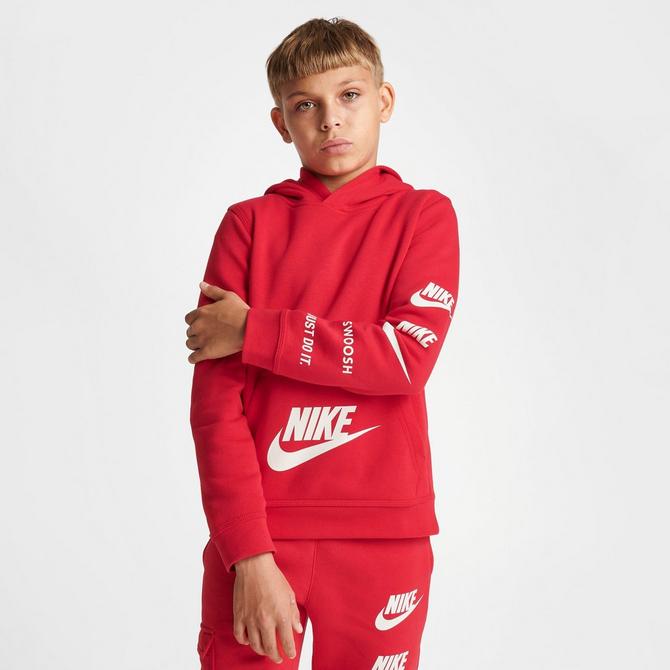 Boys red best sale nike sweatshirt