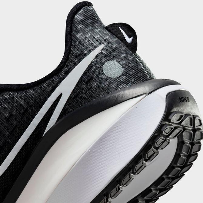 Front view of Women's Nike Vomero 17 Running Shoes (Extra Wide Width 2E) in Black/White/Anthracite Click to zoom