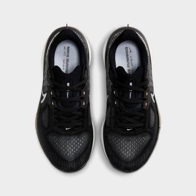 Back view of Women's Nike Vomero 17 Running Shoes (Extra Wide Width 2E) in Black/White/Anthracite Click to zoom