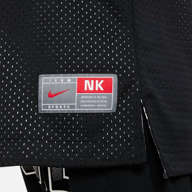 [angle] view of Kids' Nike Culture Of Basketball Reversible Jersey in Black/Black/White Click to zoom
