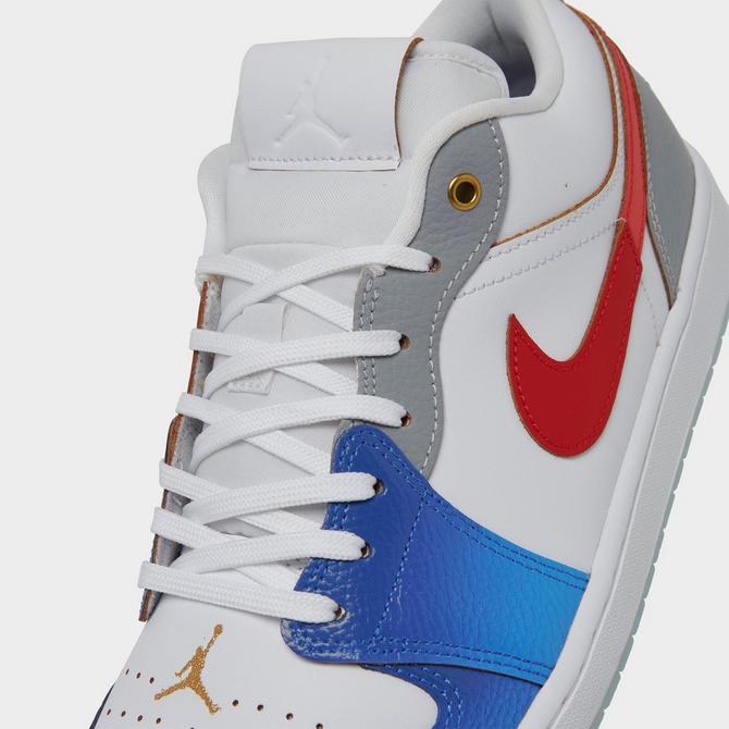 Red and white and cheap blue jordans