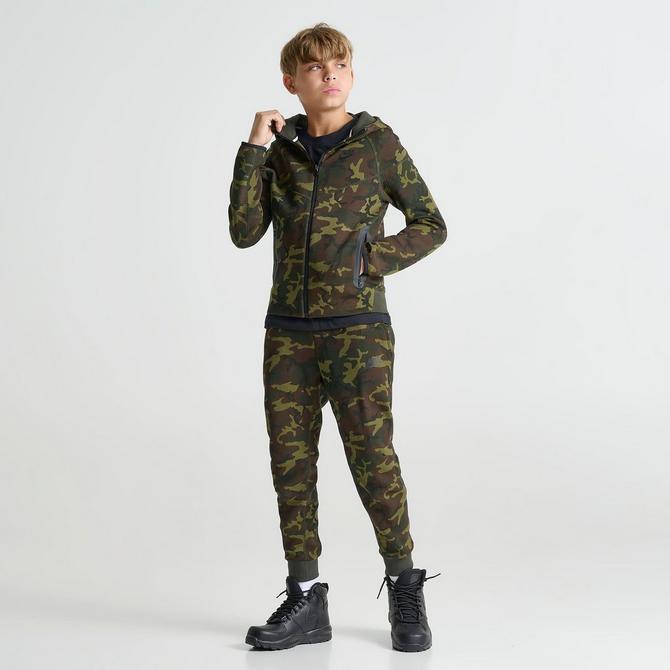 Boys' Nike Tech Fleece Camo Full-Zip Hoodie