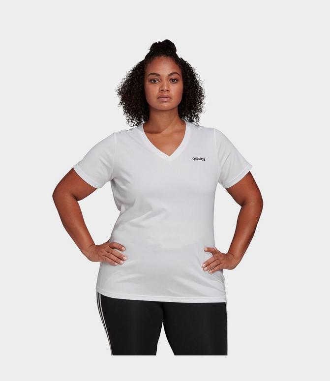 Essentials Womens Plus Size Short-Sleeve V-Neck T-Shirt