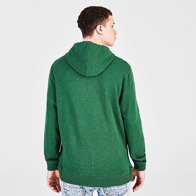 Back Right view of Men's Mitchell & Ness Florida A&M University Classic French Terry Hoodie in Green Click to zoom