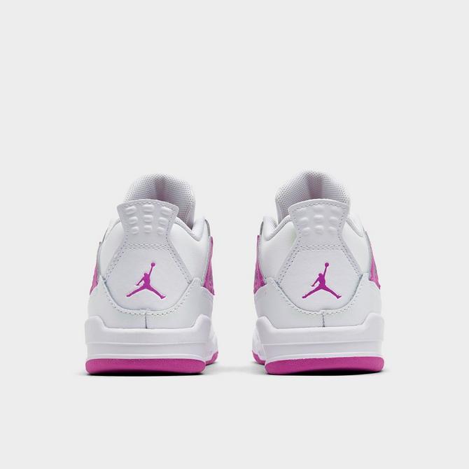 Girls' Toddler Air Jordan Retro 4 Basketball Shoes Finish Line