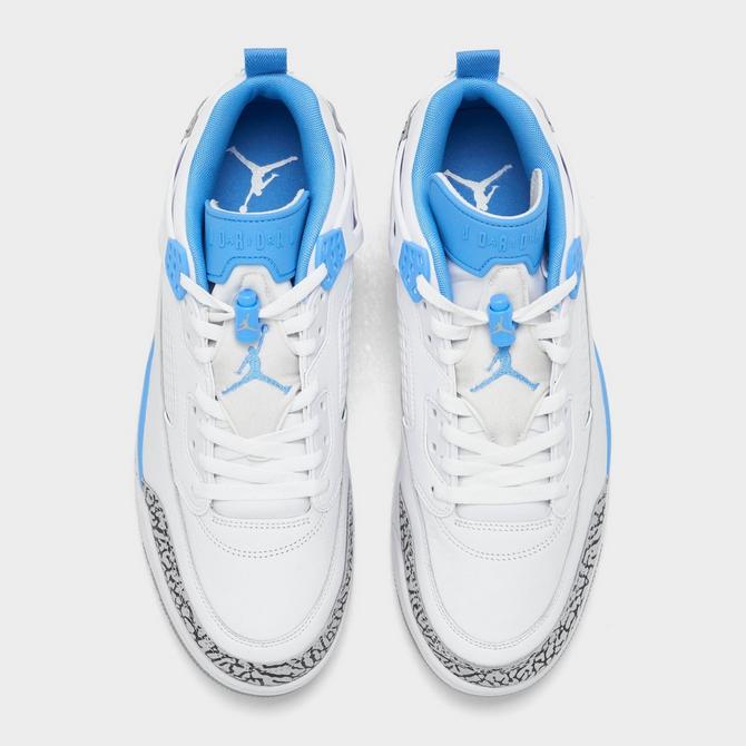 Back view of Men's Jordan Spizike Low Casual Shoes in White/University Blue/Wolf Grey/Anthracite Click to zoom