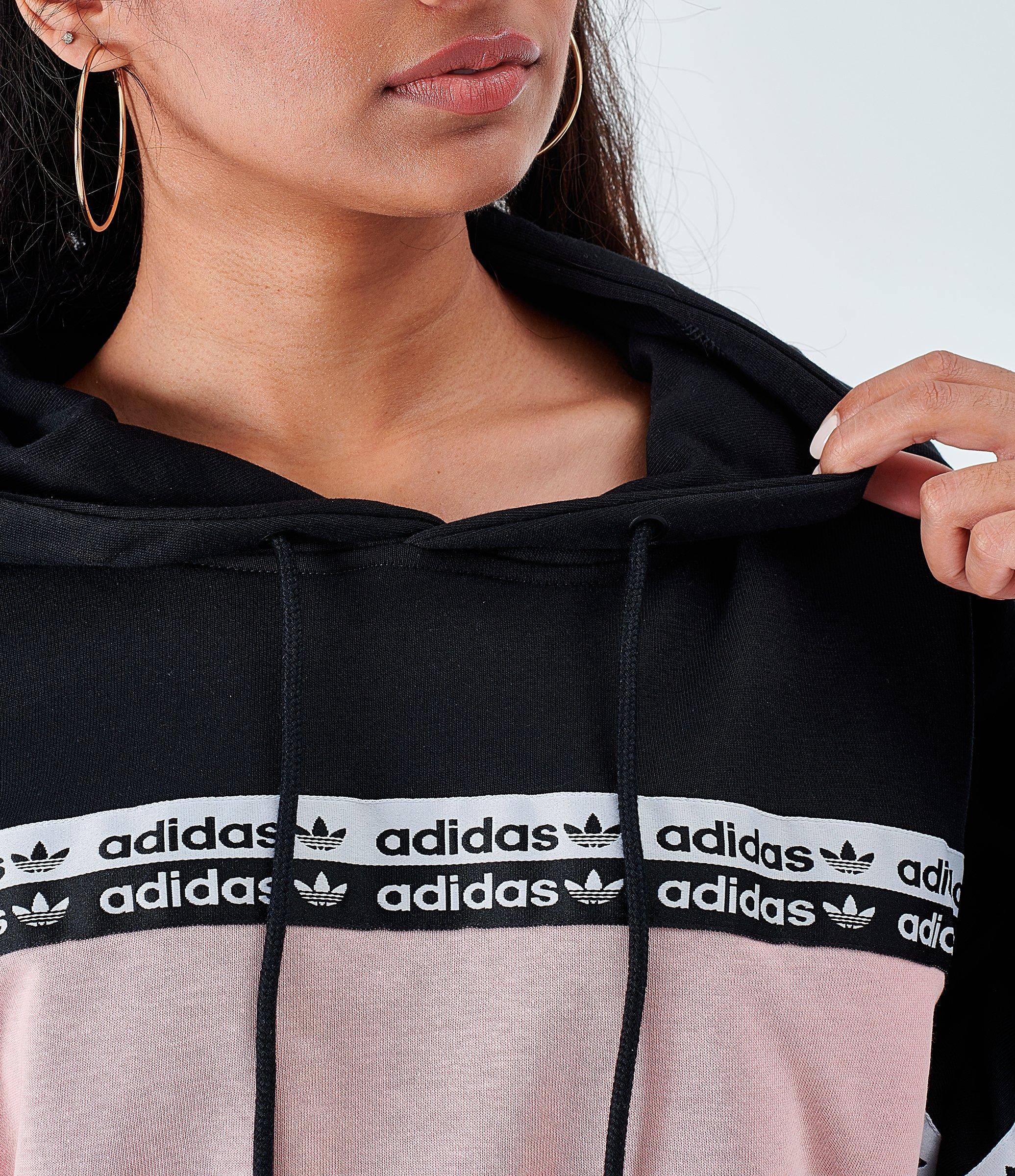 adidas pink tape hoodie