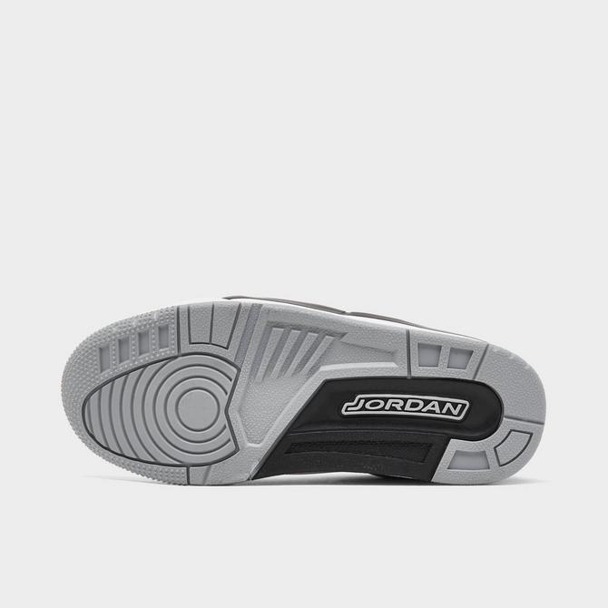 Bottom view of Little Kids' Jordan Spizike Low Casual Shoes in Gym Red/Black/Wolf Grey/Cool Grey Click to zoom