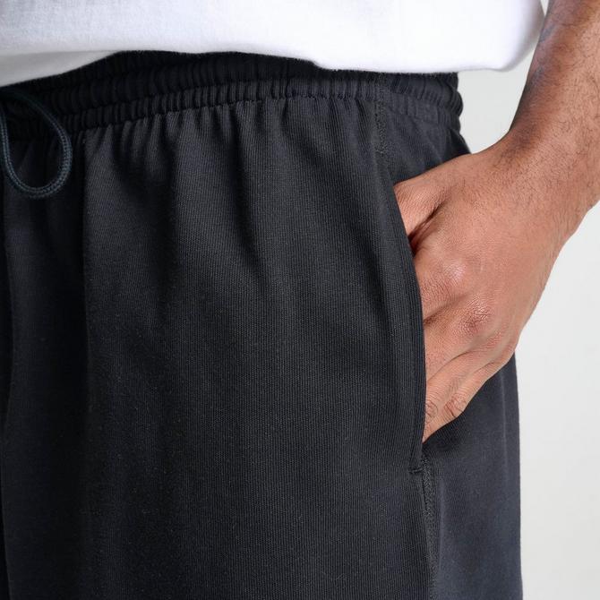 [angle] view of Men's Nike Club Knit Shorts in Black/White Click to zoom
