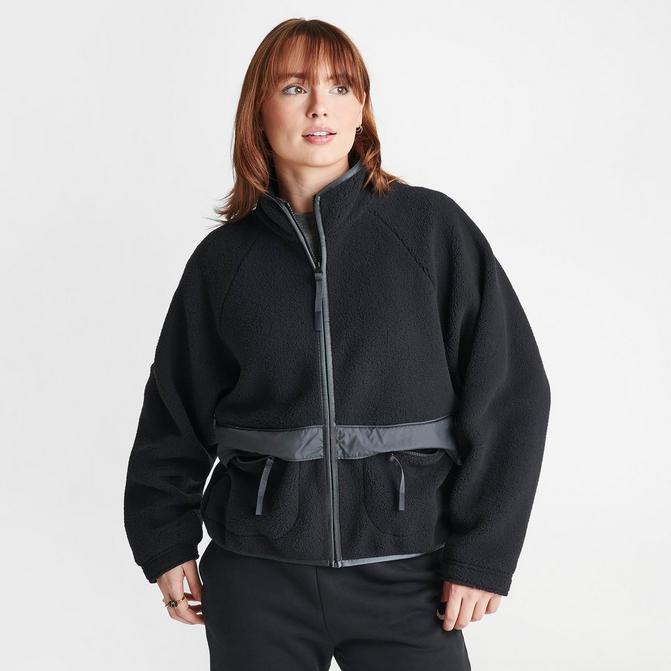 Nike Womens Club Fleece Oversized Crop Bomber Jacket