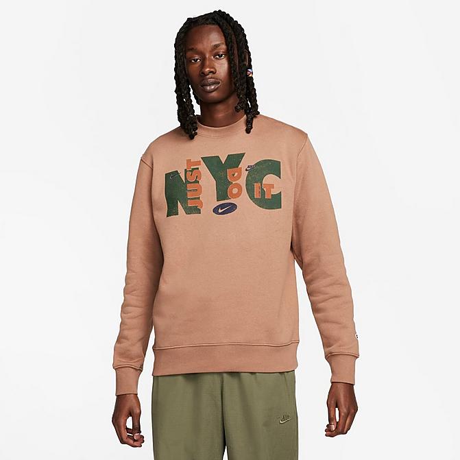 Men's Nike Sportswear Club Fleece JDI NYC Crewneck Sweatshirt| Finish Line