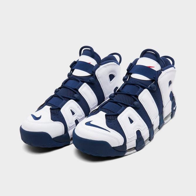 Nike Air More Uptempo 96 White Midnight Navy 7Y 8.5 Women hotsell NEW Basketball leather