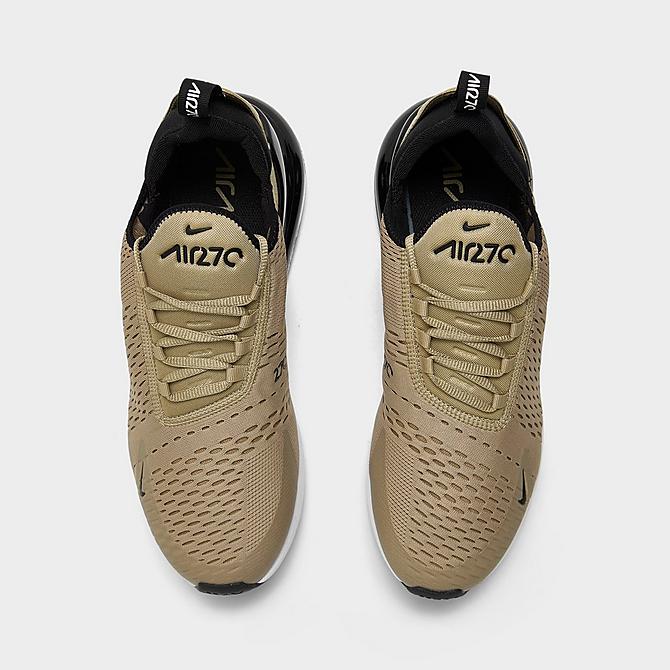 Back view of Men's Nike Air Max 270 Casual Shoes in Khaki/Black/White Click to zoom