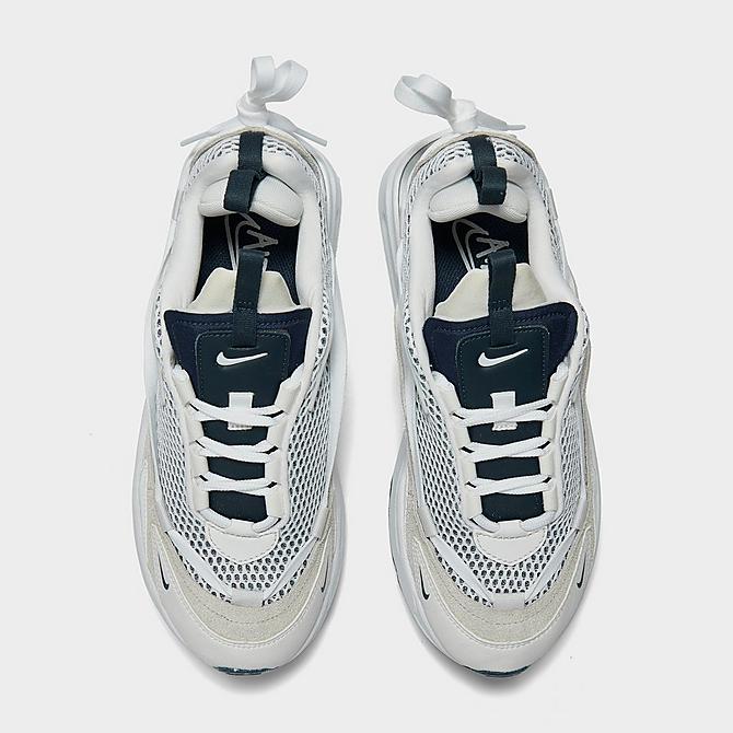 Back view of Women's Nike Air Max Furyosa Casual Shoes in Summit White/Armory Navy/Light Bone/White Click to zoom