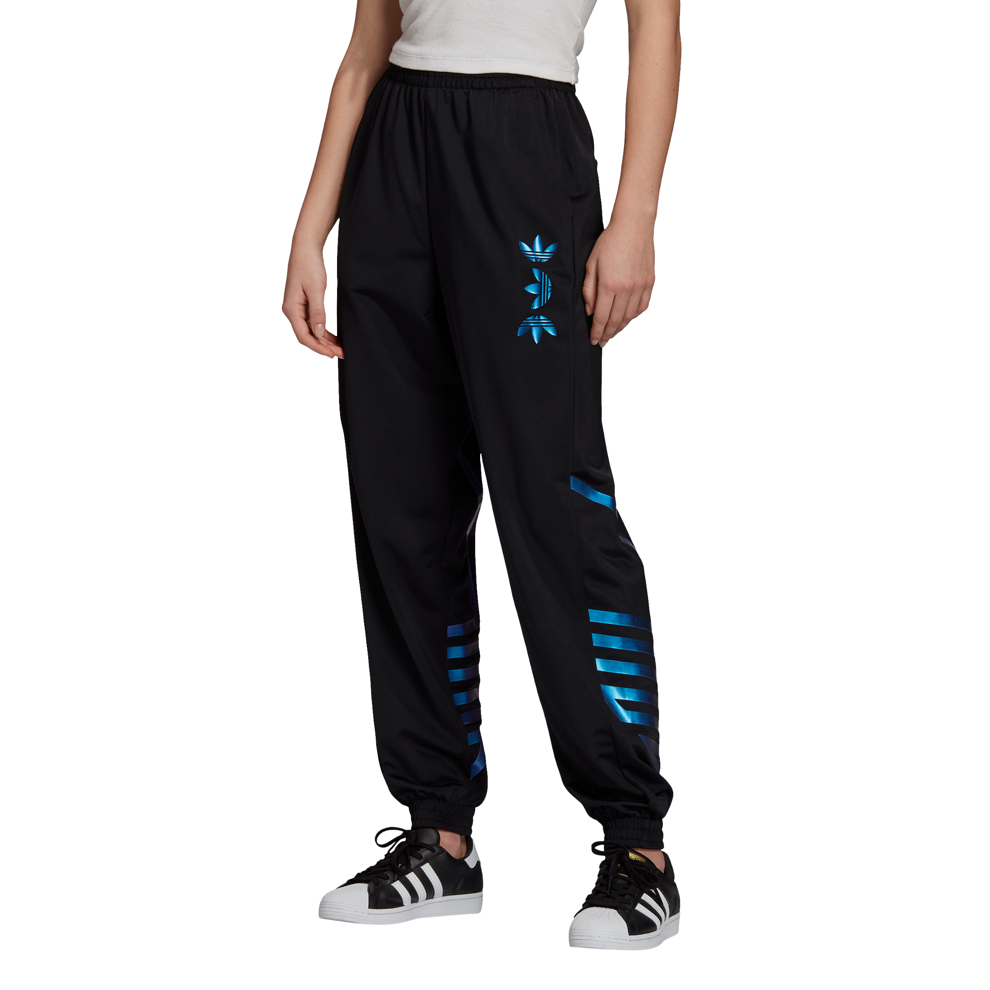 royal blue adidas pants womens