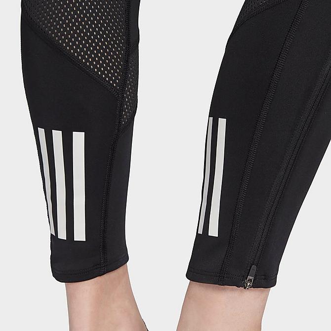 On Model 6 view of Women's adidas Athletics Own The Run Training Tights in Black Click to zoom