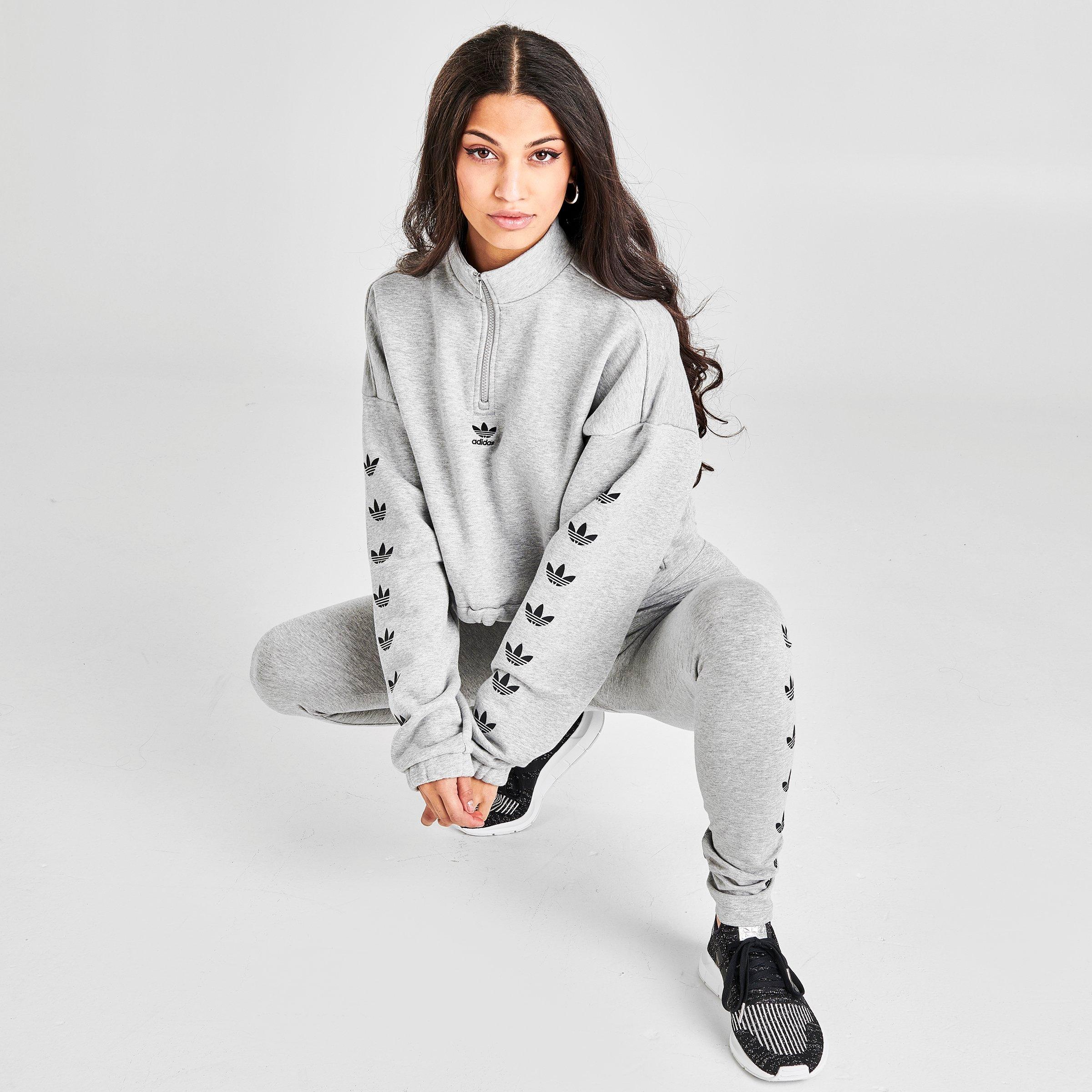 adidas cropped zip up hoodie