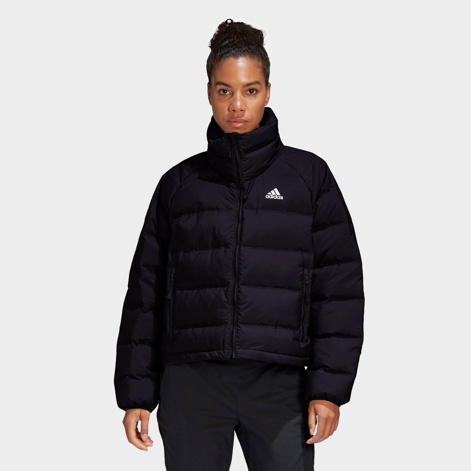 adidas puffer jacket women's black