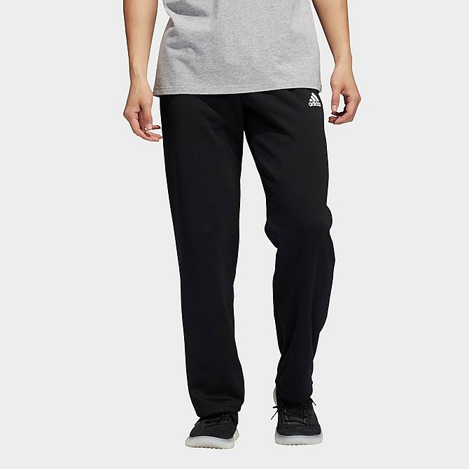 Front Three Quarter view of Men's adidas Team Issue Sweatpants in Black Click to zoom