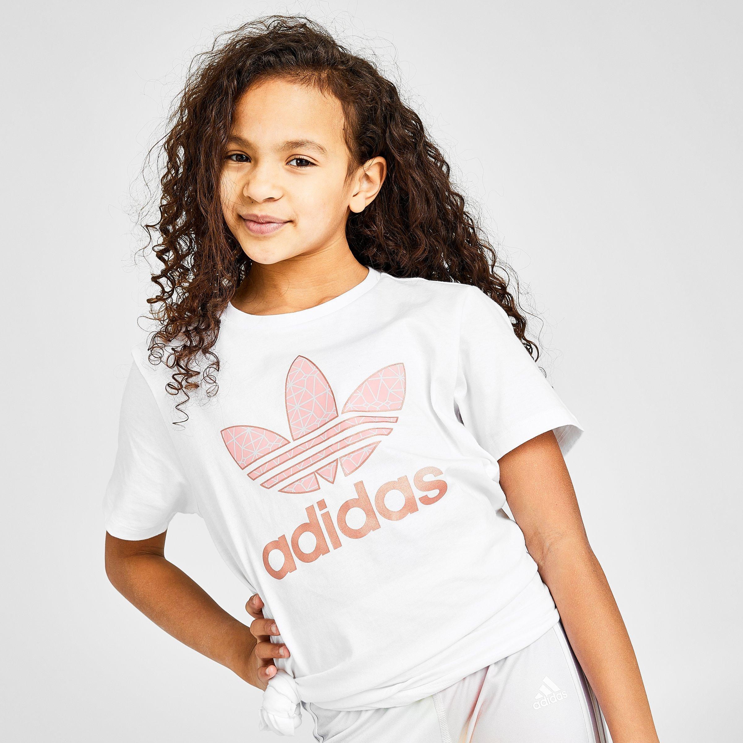 white adidas t shirt girls