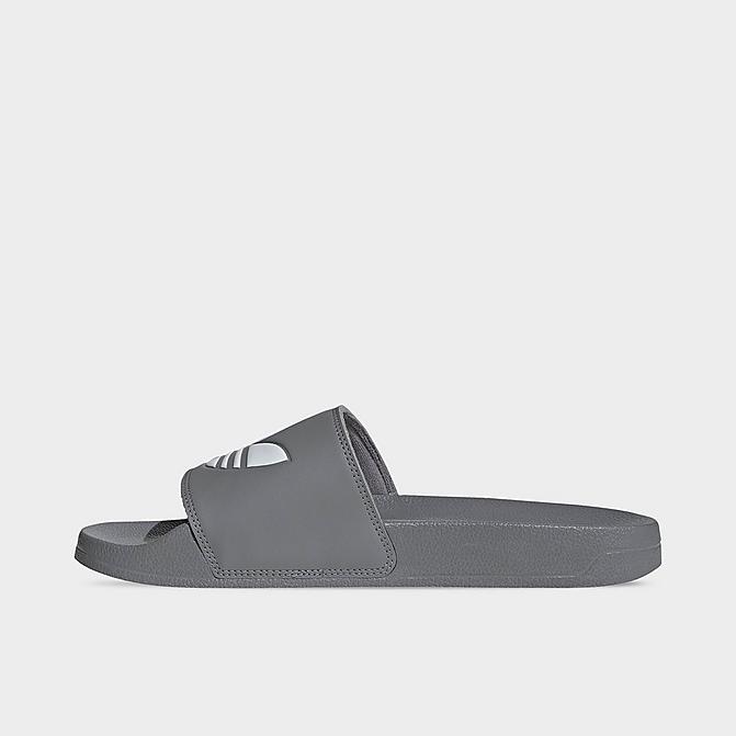 Right view of Men's adidas Originals adilette Lite Slide Sandals in Grey Three/Cloud White Click to zoom