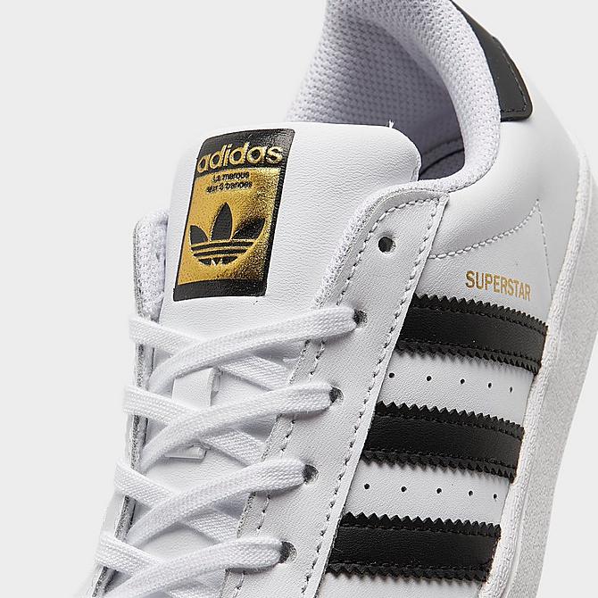 Front view of Little Kids' adidas Originals Superstar Casual Shoes in Ftwr White/Core Black/Ftwr White Click to zoom
