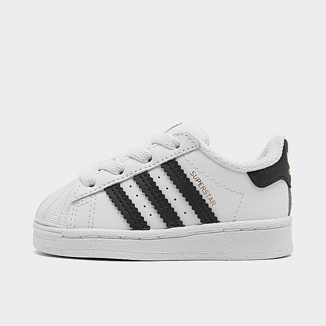 Right view of Kids' Toddler adidas Originals Superstar Casual Shoes in White/Black/White Click to zoom