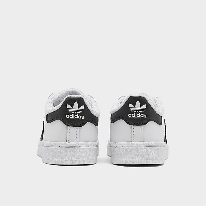 Left view of Kids' Toddler adidas Originals Superstar Casual Shoes in White/Black/White Click to zoom