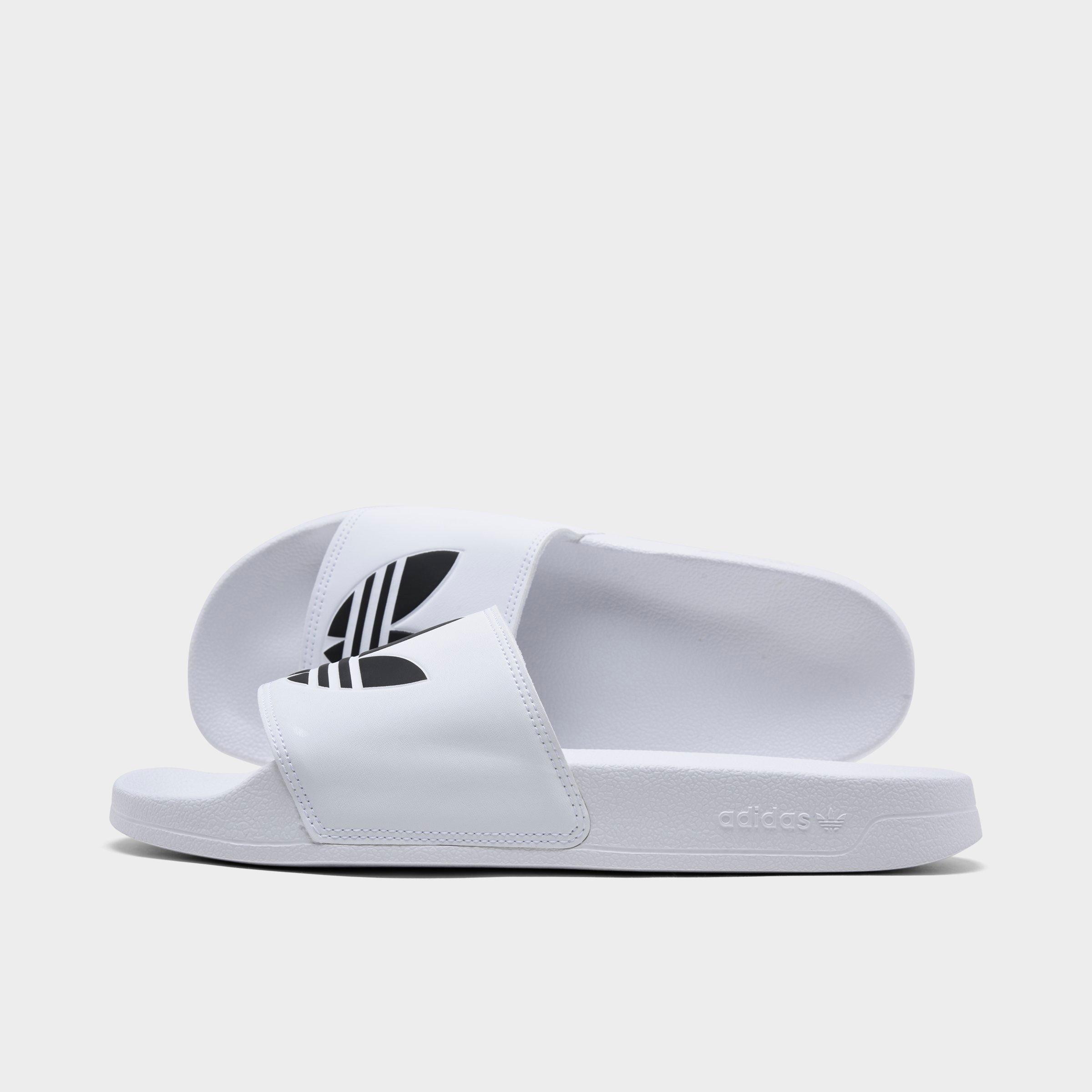 adidas slides white and black