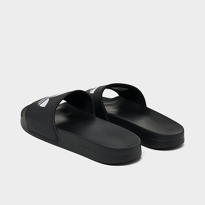 Left view of Men's adidas Originals Adilette Lite Slide Sandals in Black/White/Black Click to zoom