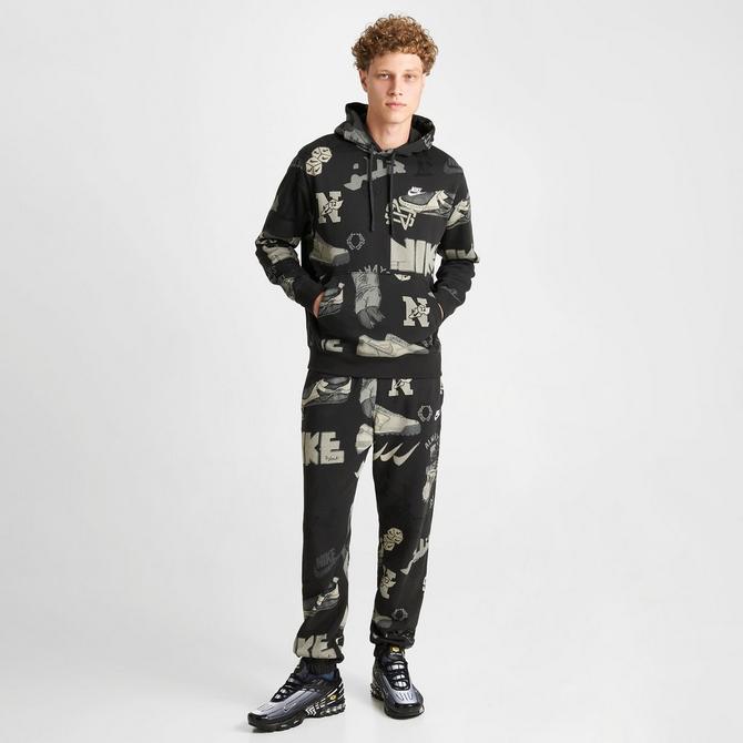 Men's nike sportswear discount club camo pullover hoodie